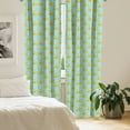 thumbnail image 3 of Ambesonne Yellow Submarine Window Curtains, Nautical Style, Each 28" W x 95" L, Seafoam and Earth Yellow, 3 of 5