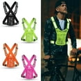 thumbnail image 5 of 3Pcs Multicolor Highlight Reflective Vest with Pocket Night Work Safety Vest Breathable Mesh Running Cycling Work Safety Jacket (green), 5 of 7