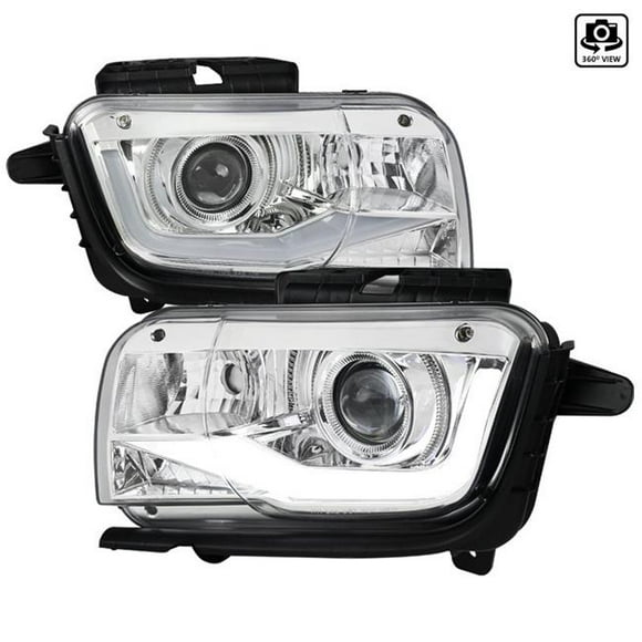 Spec D Tuning LHP-CMR10-TM Projector Head-Light for 2010-2013 Chevrolet Camaro - Chrome