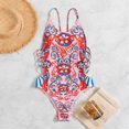 thumbnail image 4 of Minnieouse Traje de baño de las mujeres Flaco Vintage Bohemio Étnico Traje de baño Señora Bach Traje de baño de vacaciones Natación Verano Ropa de Ropa interior L Minnieouse AP010464-03, 4 of 6