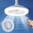 thumbnail image 3 of ICQOVD Personal Cooling Fan Ceiling Fan with Light Enclosed Low Profile Fan Light with Remote Control with Misting Cooling, 3 of 9