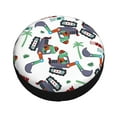 thumbnail image 3 of Balery Dinosaur On Excavator2tire Cover Waterproof Dust-Proof, Universal Spare Wheel Tire Cover For Trailer, Rv, Suv Truck And Vehicle Camper Accessories-15 Inch, 3 of 9