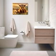 thumbnail image 6 of Highland Cattle Canvas Wall Art with Wood Frame - Rustic Yellow Hair Cow Print Farmhouse Decor for Living Room, Bedroom, Home Office - Unique Housewarming Gift,, 6 of 6