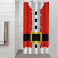 thumbnail image 2 of Red Christmas Santa Costume Pattern Shower Curtain 36"x72" ,Bathroom Decorative Shower Curtains Set with 12 Hooks,Modern Waterproof Washable Shower Curtain, 2 of 6