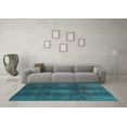 thumbnail image 3 of Ahgly Company Indoor Rectangle Abstract Light Blue Modern Area Rugs, 2' x 4', 3 of 4