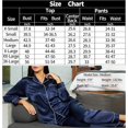 thumbnail image 5 of Womens Silk Satin Pajamas Set Sleepwear Loungewear,Red, 5 of 5