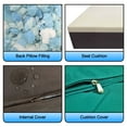 thumbnail image 4 of QQbed 24"x22" Memory Foam Back Pillow and Seat Cushion Set for Outdoor Patio Seats, 4 of 7