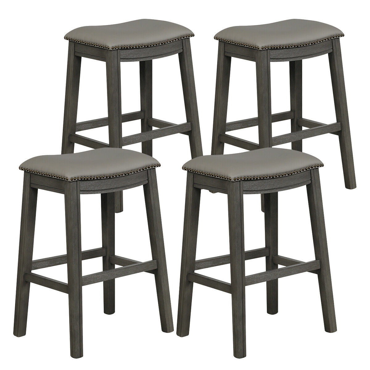 gray saddle counter stool