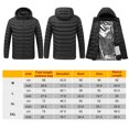 thumbnail image 4 of Con Capucha Chaqueta Calefactora Eléctrica Desmontable Control De Temperatura De 3 Velocidades 11 Zona De Calefacción Abrigo Ligero De Calefacción Para Hombres Y Mujeres Methold HA046365-02, 4 of 6