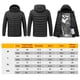 thumbnail image 3 of Con Capucha Chaqueta Calefactora Eléctrica Desmontable Control De Temperatura De 3 Velocidades 11 Zona De Calefacción Abrigo Ligero De Calefacción Para Hombres Y Mujeres Yuarrent HA046365-03, 3 of 6