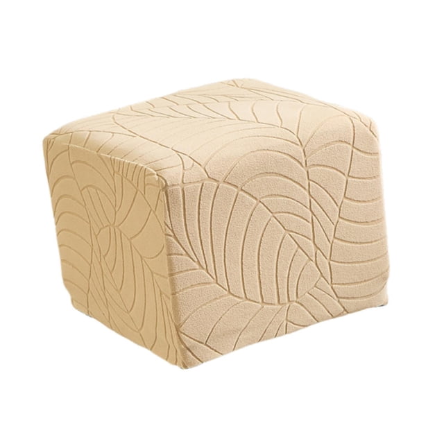 Funda Cuadrada para , Reposapiés, Taburete de Almacenamiento Ligero Y Suave, Taburete de Moda, Funda Protectora para para El Hogar. Caqui