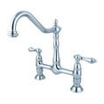 thumbnail image 1 of Kingston Brass Heritage Double Handle 8" Center Bridge Kitchen Faucet, 1 of 3