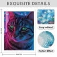 thumbnail image 3 of Diamond Art Kits for Adults - 5d Neon Cat Portrait Vibrant Gaze Diamond Painting for Adults, Diamond Art for Adults Beginners, Diamond Painting Kits for Adults for Home Wall Decor, 3 of 7
