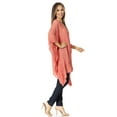 thumbnail image 4 of Sakkas Regina Women's Lightweight Stonewashed Poncho Top Blouse Caftan Cover up - A-Salmon - One Size, 4 of 5