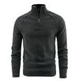 thumbnail image 3 of UVEASISHA Fleece Sweatshirts for Men Quarter Zip Stand Collar Pullovers Big and Tall Long Sleeve Shirts Fall Winter Warm Sweatshirt Tops Black M, 3 of 10