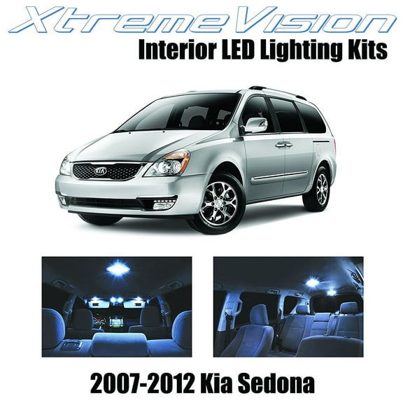 XtremeVision LED for KIA Sedona 2007-2012 (11 Pieces) Cool White Premium Interior LED Kit Package installation