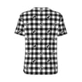 thumbnail image 4 of Easygdp Anchor Black Tartan Plaid Men's Muscle T-Shirt Men's Baseball Short Sleeves, for Gym Workout Athletic with Button - Medium, 4 of 9