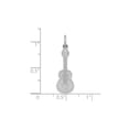 thumbnail image 3 of 10K Whitw Gold Guitar Charm Pendant (NO CHAIN), 3 of 4