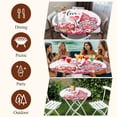thumbnail image 7 of Valentine's Day Round Tablecloth, Fitted Table Cover with Elastic for 45"-54" Round Tables, Pink Love Gnomes Roses Romantic Table Cloth Outdoor Indoor Dinning Party Waterproof Tablecloths, 7 of 7