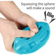 thumbnail image 2 of Pelota de rugby para perros, juguete chirriante Pelota masticable para perros agresivos Goma masticable con sonido chirriante, casi indestructible, para perros medianos y grandes (naranja) JFHHH pequeña, 2 of 5