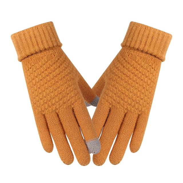 Gants Chauds d'Hiver pour Femmes Gants Tactiles Extérieurs Résistants au Froid Gants Épaissis Poignet à Revers
