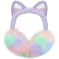 thumbnail image 2 of Kids Adjustable Winter Warm Furry Cat Ear Warmers for Girls Boys Outdoor, 2 of 7