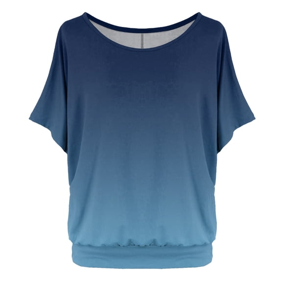 Women's Oversized T-Shirt with Batwing Sleeves Short Sleeve Tops
