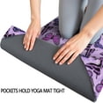 thumbnail image 3 of Purple Butterfly Pattern Hot Yoga Mat Towel Non Slip for Hot Yoga - Quick-Drying Yoga Mat Cover with 4 Corner Pockets with Travel Bag - Hot Yoga Towel Non Slip Grip Moisture Wicking Sweat 70"x26", 3 of 6