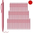 thumbnail image 1 of czcpp-Deegtran Pens Bulk, 50 Pack No Bleed Red Click Pens, Wholesale Retractable Ballpoint Pens, Pens Medium Point, Smooth Ink Pens, 1.0MM Red Ink, 1 of 4