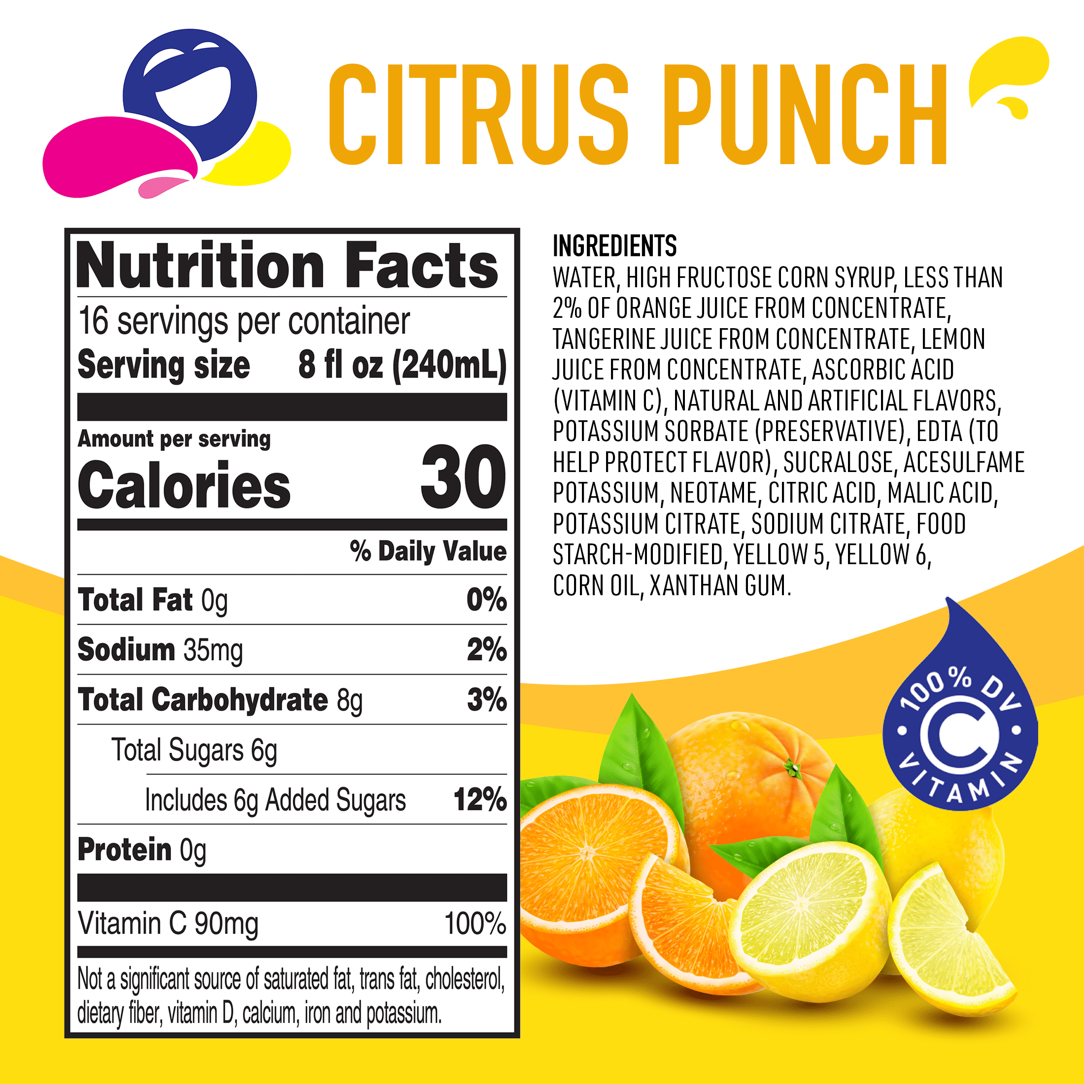 (2 pack) Tampico Citrus Punch, Orange Tangerine Lemon Juice Drink 1 Gallon