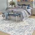 thumbnail image 5 of BERTHMEER 6'x9' Vintage Area Rugs for Living Room Blue Rugs for Bedroom Kitchen Non Slip Washable Carpets Office Farmhouse Dorm Dining Room Oriental Traditional Distressed Rugs, 5 of 8