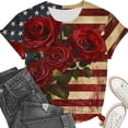 thumbnail image 3 of 250th Independence Day Tops for Women 2026 American Flag Graphic Patriotic Tee Shirts 4th of July Short Sleeves Tunic, 3 of 5