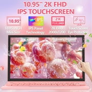 2-in-1 Mini Laptop: 10.95 2K FHD IPS Touchscreen, DDR5 12GB, NVMe 1TB SSD, N95 CPU, Ultra-Thin Metal Body, Win 11 PC, Full-Function Type-C, Cooling Fan, Fingerprint Sensor, Backlit Keyboard