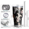thumbnail image 6 of 30oz Halloween Ghosts Pumpkins and Stars Tumblers Stainless Steel Tumbler with Lid and Straw,Vacuum Insulated Double Wall Travel Tumbler Cups Mug with Cleaning Brush for Coffee,Tea, 6 of 7