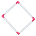 thumbnail image 2 of 1Pc Square Embroidery Frame Portable Cross Stitch Frame for Embroidery Quilting Needlepoint Random Color (Post-assembly Inner Diameter 25x30cm/9.8x11.8inch), 2 of 5