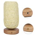 thumbnail image 2 of LED Solid Wood Twine Rattan Linen Ball Small Table Lamp USB Charging Toch Switch, 2 of 8