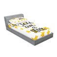 thumbnail image 2 of Ambesonne Saying Fitted Sheet & Pillow Sham Set, Watercolor Stars Modern, Twinxl, Black Yellow and White, 2 of 2