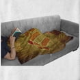 thumbnail image 6 of Tiki Bar Soft Flannel Fleece Throw Blanket, Wooden Planks on Wall Styled Text Cocktail Hibiscus Aloha, Cozy Plush for Indoor and Outdoor Use, 60" x 80", Brown Orange Pink, by Ambesonne, 6 of 6