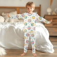 thumbnail image 6 of joogoo Pastel Beach Balls with Stars Pattern 2 Piece Long Sleeve Tee and Pants Cotton Pajama Set 4T, 6 of 7