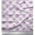 thumbnail image 1 of Soimoi Velvet Fabric Dot & Snowflake Artistic Print Fabric by the Yard 58 Inch Wide, 1 of 3