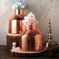thumbnail image 2 of Efavormart 2 Pack 8" Rose Gold Mercury Glass Vases Vessel Shaped Glass Flower Vase Centerpieces, 2 of 5