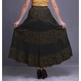thumbnail image 3 of Bimba Women Skirts Long Bohemian Gypsy 5 Tier Cotton Printed Long Skirts, 3 of 5