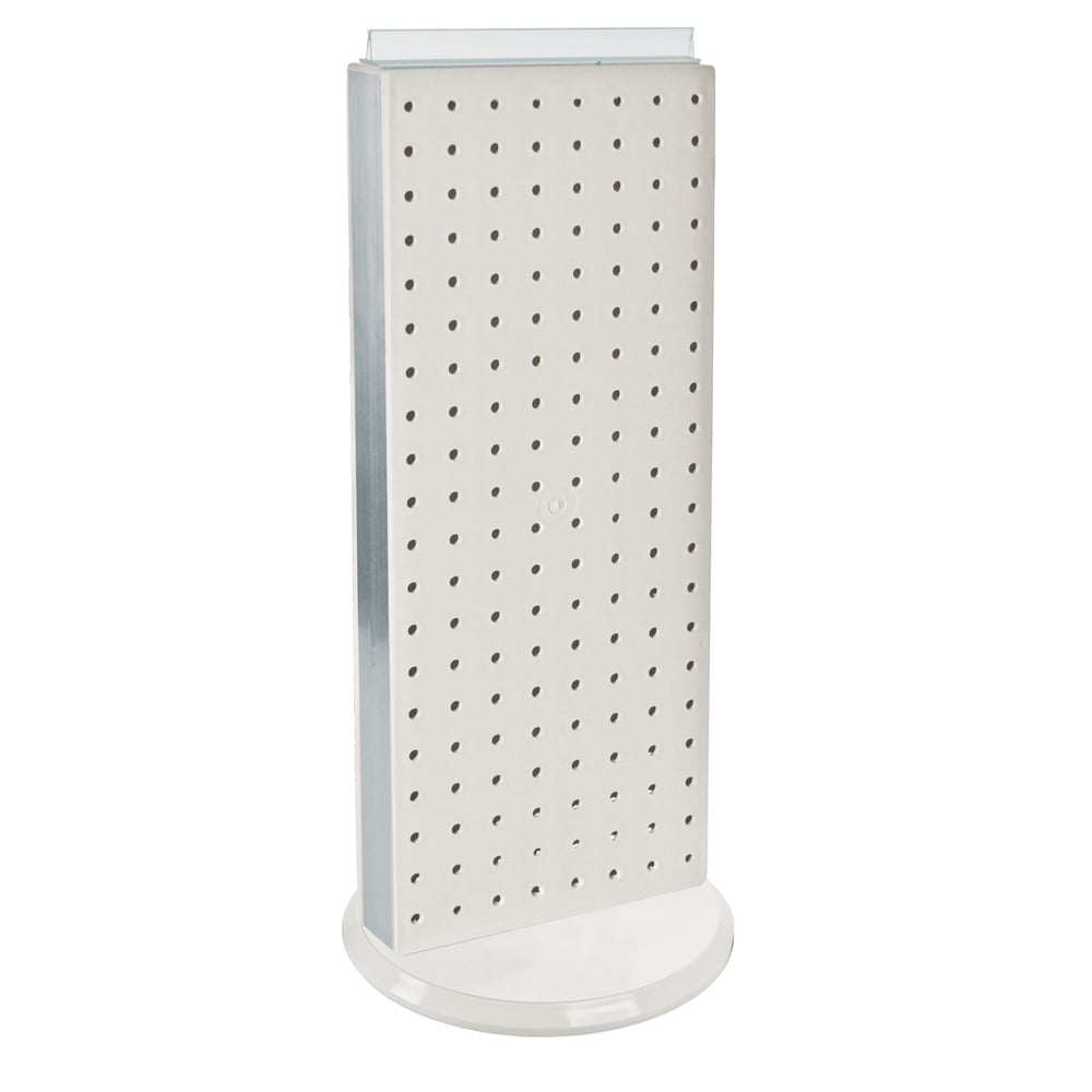 10 W x 10 D x 20 H Inches Metal Pegboard Counter Spinner Display 