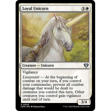 MtG Commander Masters Uncommon Loyal Unicorn #40
