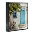 thumbnail image 4 of Stupell Industries Blue Door & Tree Town & City Painting Black Framed Art Print Wall Art, 12 x 12, 4 of 10