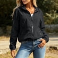 thumbnail image 7 of Tqcoqu Women's Zip Up Hoodie Jacket,Long Sleeve Lightweight Sun Protection Casual Coat with Pocket,Black Women's XS-XXXL, 7 of 7
