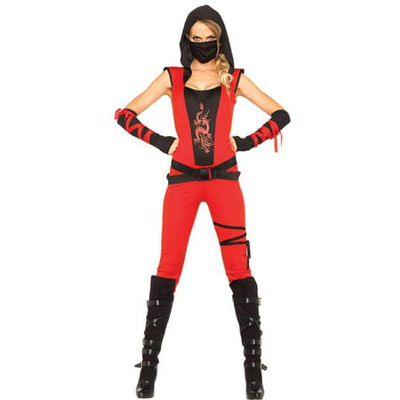 Morris Costumes UA85384LG Ninja Assassin 4 Piece Red Costume, Large