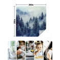 thumbnail image 5 of Hokiten Kitchen Dinner Napkins Set of 8 Blue Foggy Forest Cloth Napkins Reusable Washable Table Napkins for Weddings Cocktail Parties Holiday Table Decor 20x20 Inch, 5 of 8
