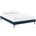 thumbnail image 1 of Modway Loryn Queen Polyester Fabric Bed Frame with Round Splayed Legs in Azure, 1 of 6