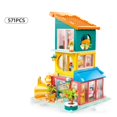 thumbnail image 3 of Bloques de construcción para niños, juguete de ladrillos para armar cabaña de amigos, casa, cabaña, castillos, pueblo, arquitectura, regalo para niñas, Ideas creativas, 2023, 3 of 4
